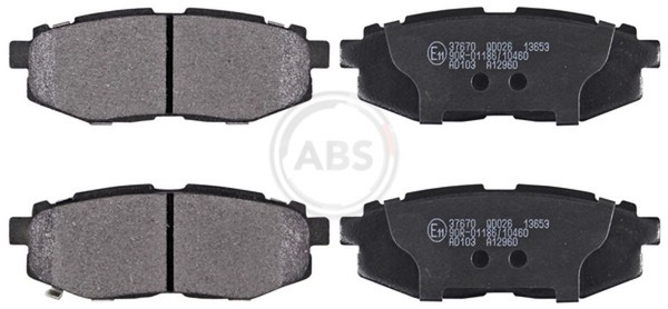 A.B.S. Bremsbelagsatz Scheibenbremse 37670 FüR Toyota GT Tribeca 86 Legacy GR B9-image