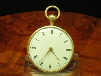 18kt 750 Gold Open Face Taschenuhr Viertel-Repetition - Bild 1 von 4