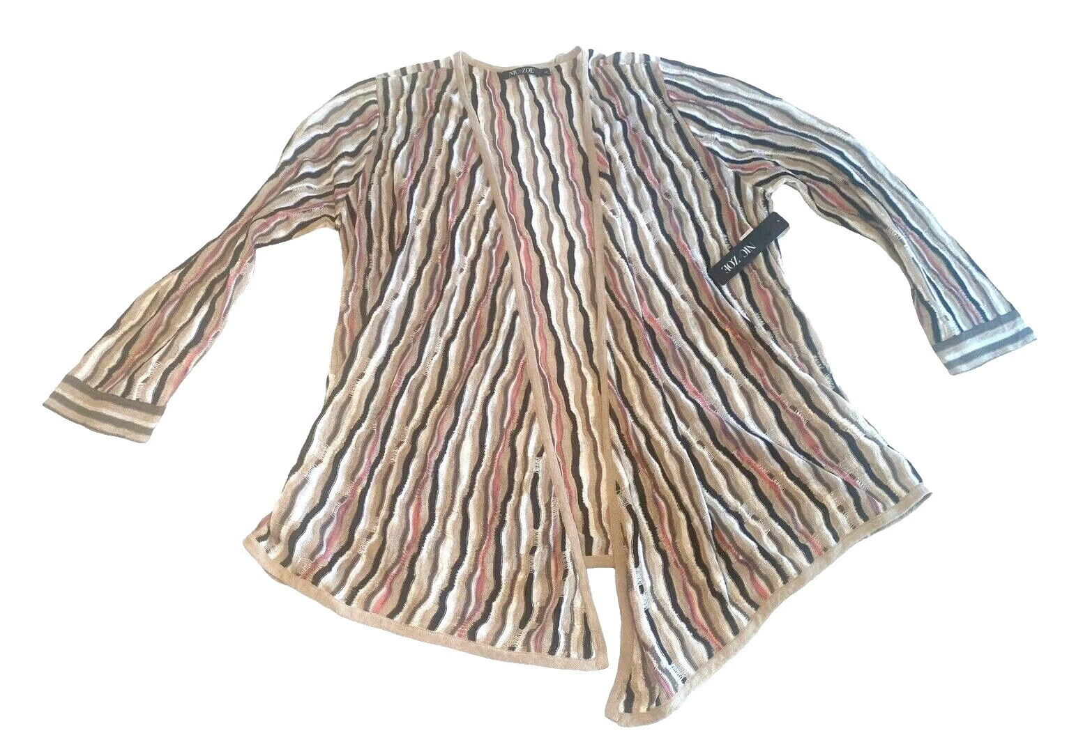 Linen Cardigan Striped Sweaters for Women