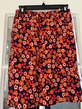 Marni Skirt Floral with Side Stripes Sz 40 Portugal