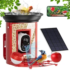 Smart Bird Feeder with 2K HD Camera - Auto Capture & Motion Detection, Solar-Pow