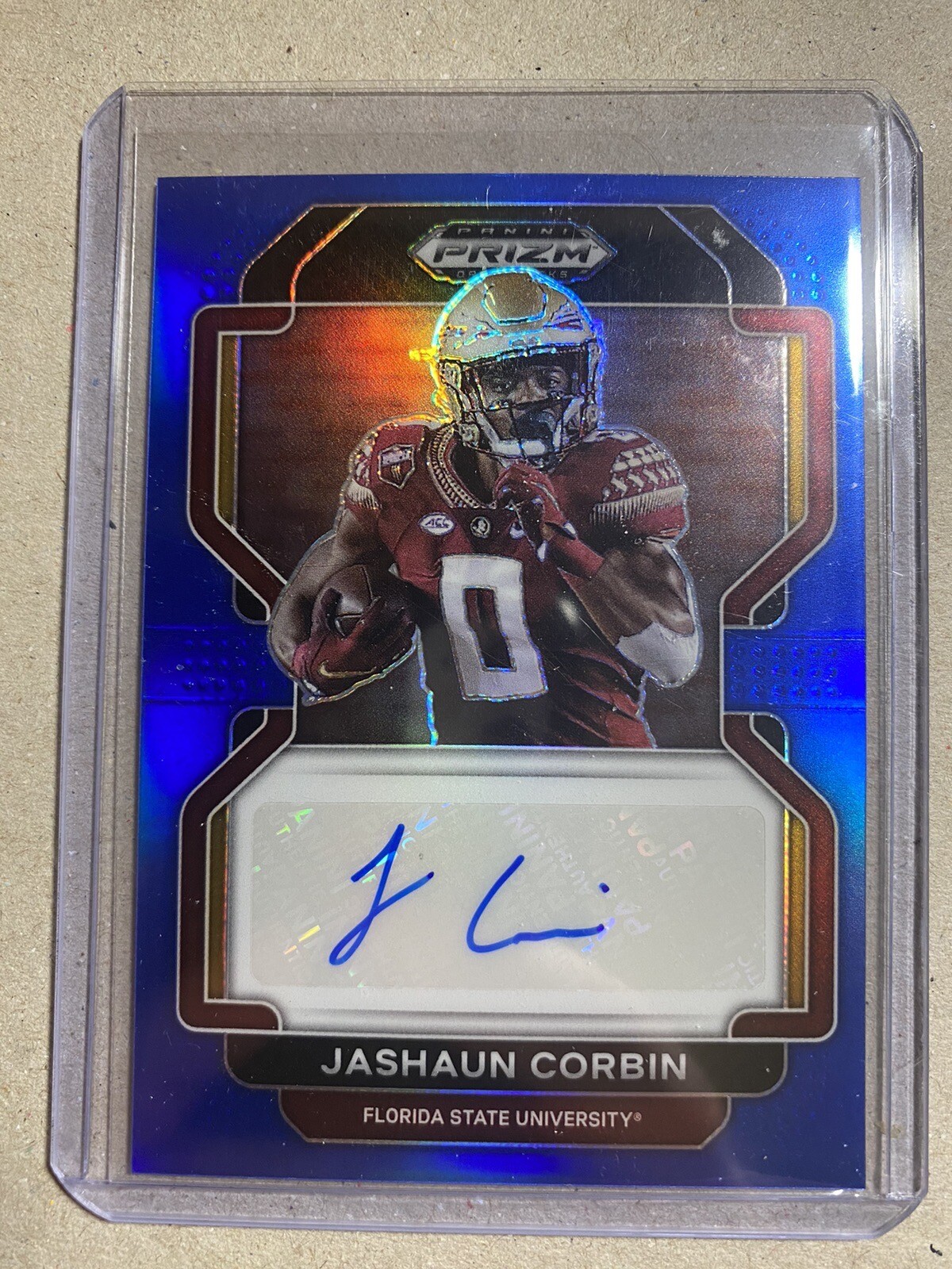 2022 Prizm Draft Picks Blu Jashaun Corbin Autograph Issue 55/149 New York Giants