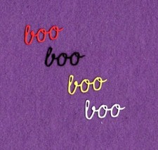 BOO  4 Halloween die cuts scrapbook cards