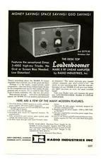 QST Ham Radio Mag. Ad  LOUDENBOOMER Mark II RF Linear Amplifier  (9/62)