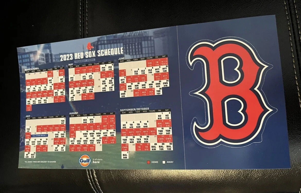 Printable 2023 Boston Red Sox Schedule