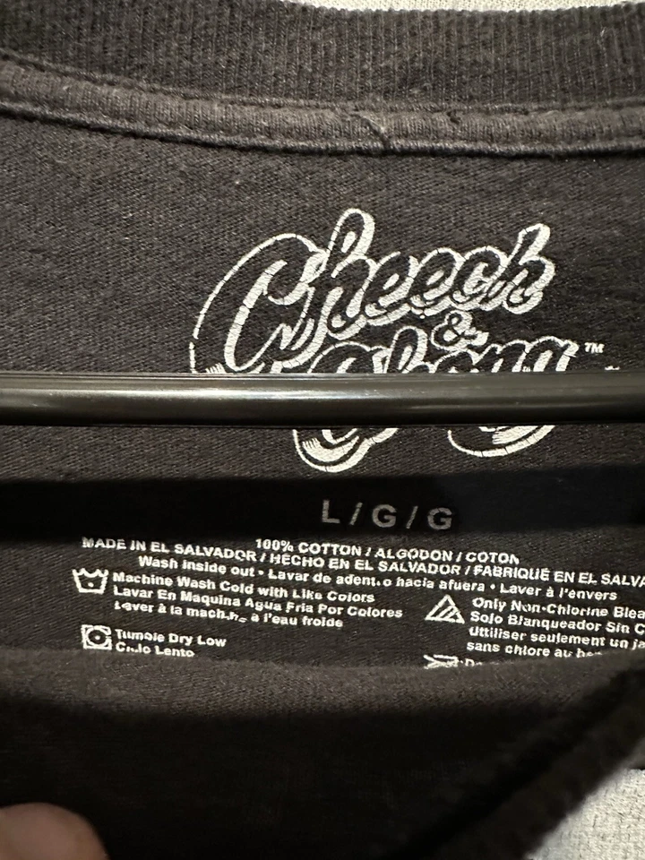 Men’s Long Sleeve Cheech & Chong Polaroid Style T-Shirt Size Large Black EUC - Image 3 of 4