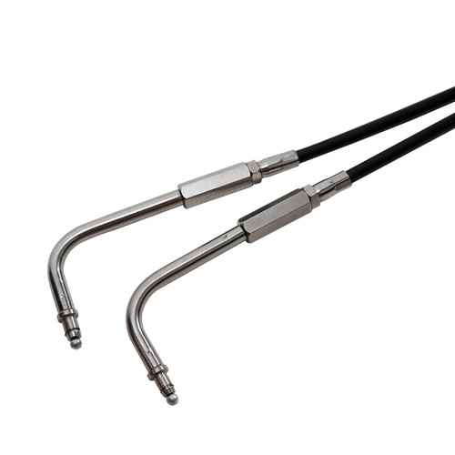 170cm Black Vinyl Throttle+Idle Cables Fit For Harley Sportster XL883 1200 02-14 - Picture 4 of 11