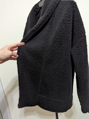 Crown & Ivy Damen schwarz weich flauschig offen Sherpa Jacke Cardigan Größe XL - Bild 5 von 10