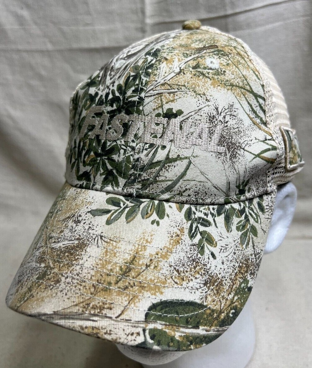 Fastenal Camo Hunting Adjustable Hat Cap white snow leaf shooting