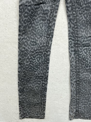 Miss Me CarGirls Skinny Jeans Gray Cheetah Pattern Pockets Size 10 24x26 - Picture 2 of 10