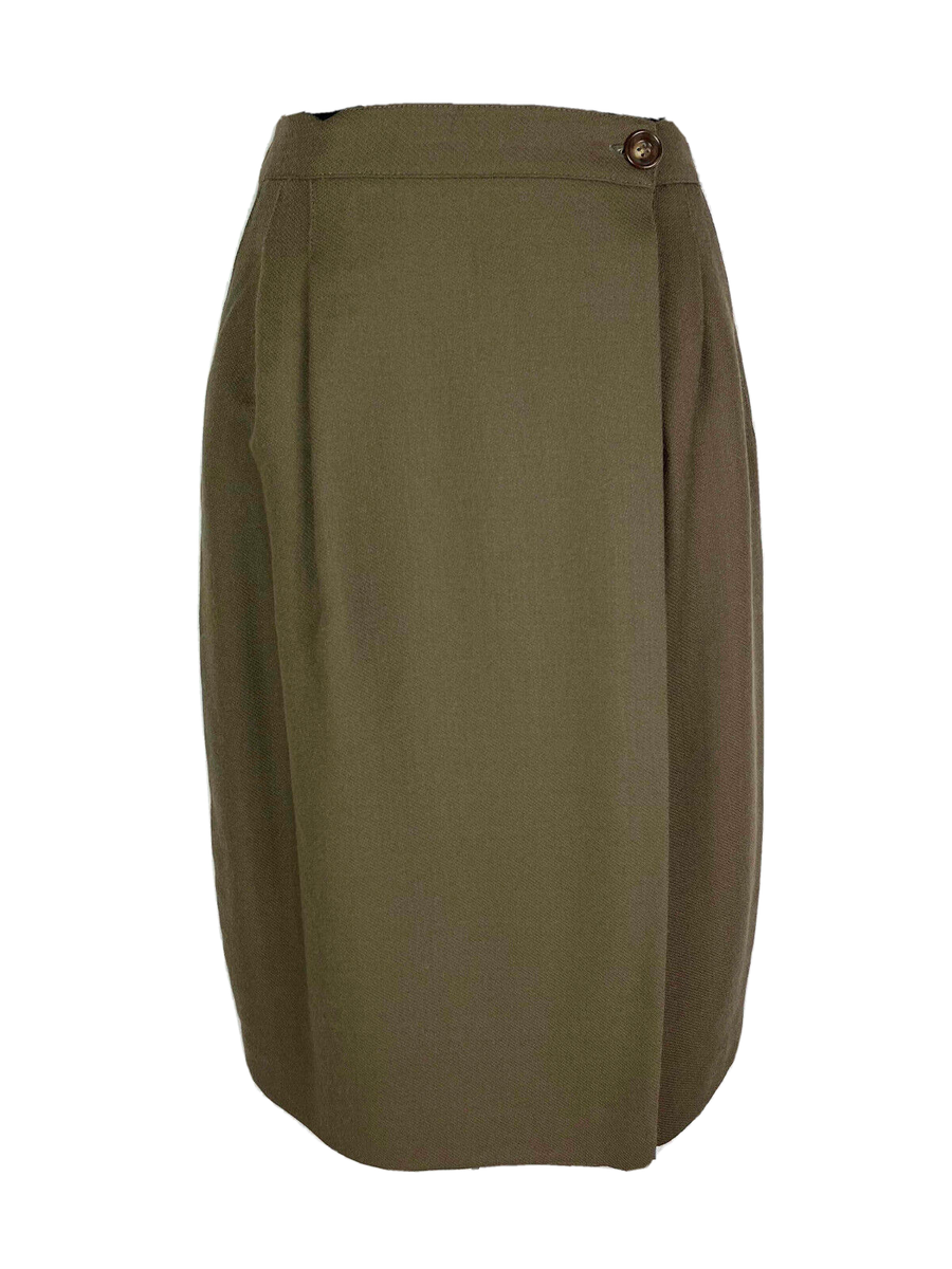Emporio Armani Vintage '80 Woman Skirt Kilt Wool Elegant 42