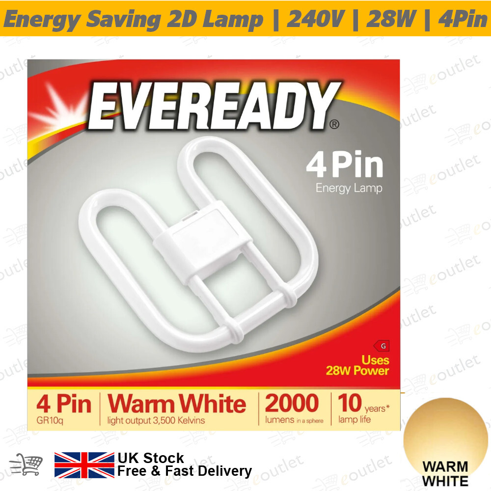 GE Tunsgram Energy Saving 2D CFL Wattmiser Lamp 16w 21w 28w 38w 55w 2 OR 4 Pin e