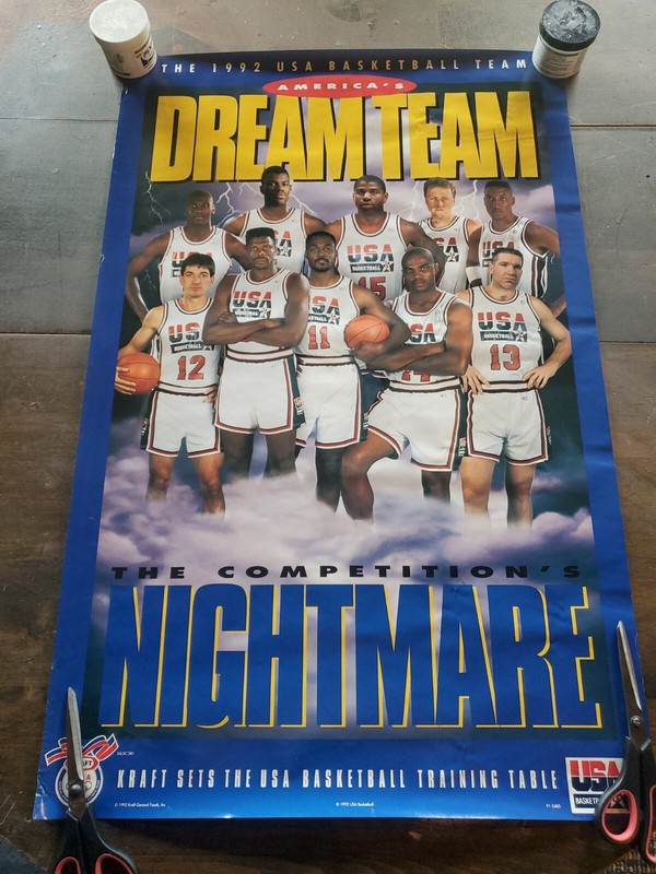 Poster The 1992 USA Basketball Team Americas Dream Team Kraft Olympic D14