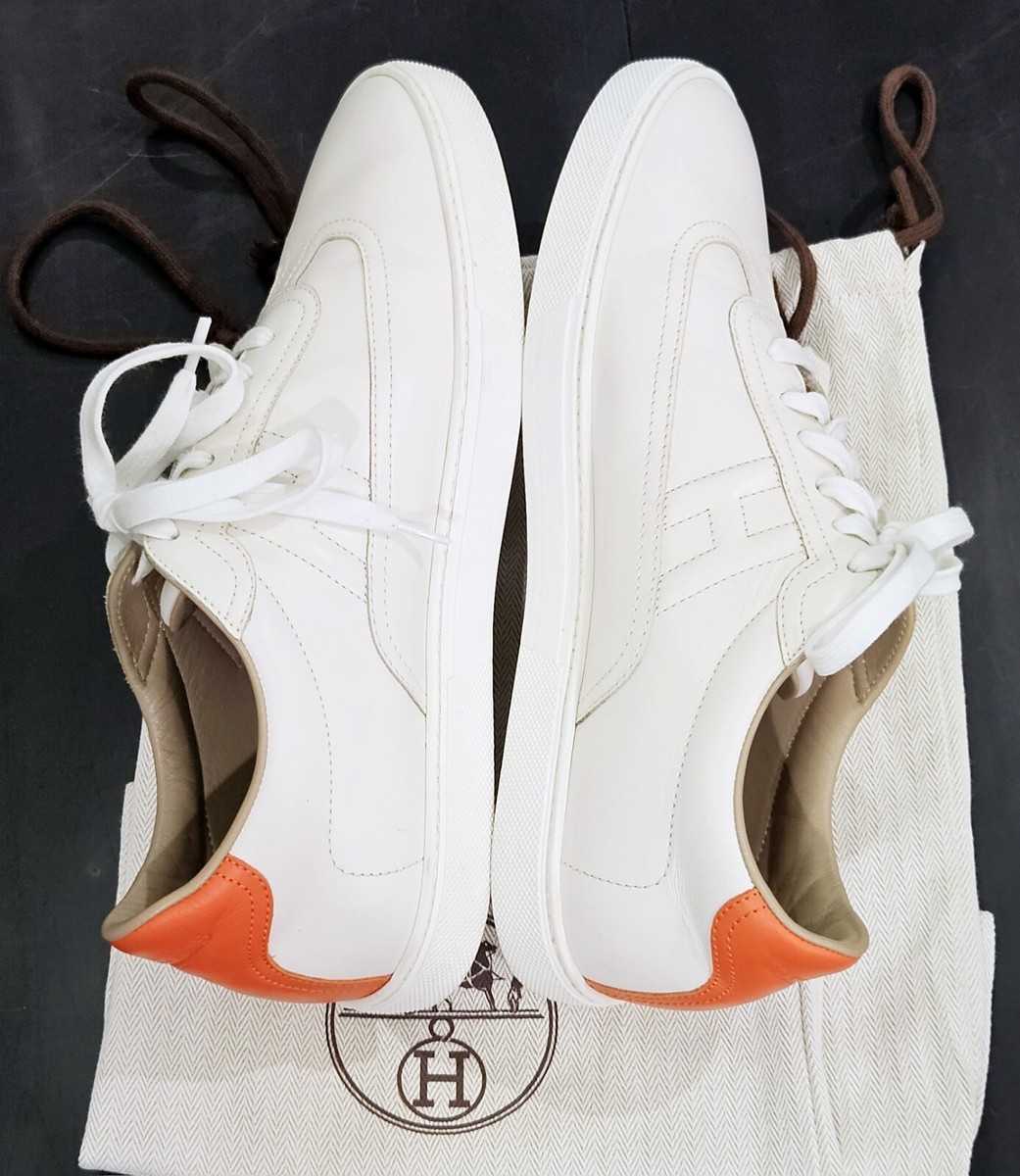 $1k HERMES QUICKER Luxury sneaker-41EU- 8US-7UK-BONE/WHITE w $1k HERMES QUICKER Luxury sneaker-41EU- 8US-7UK-BONE/WHITE w