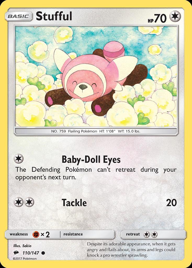 Pokemon Stufful (110/169) Burning Shadows NM