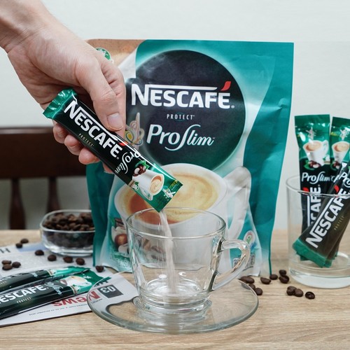 3xNESCAFE Protect Proslim dieta dimagrante perdita di peso istantanea 3 in 1 bustina di caffè - Foto 10 di 13
