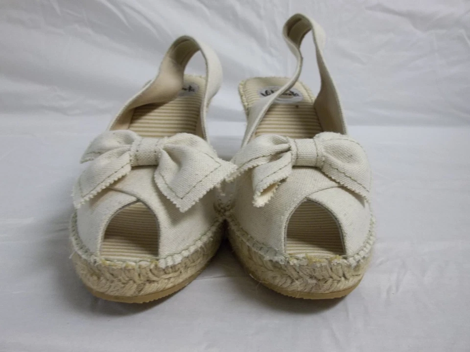 Vidorreta EU 41 US 10 10.5 Natural Punta Abierta Cuñas Nuevos Zapatos para Mujer Nuevos sin Caja Foto 2 de 4