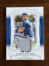 2020 Panini National Treasures  Corey Kluber #43 Texas #/99