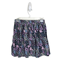 Evsie Skort Youth Extra Large Black Purple Floral All Over Print Skirt w/ Shorts
