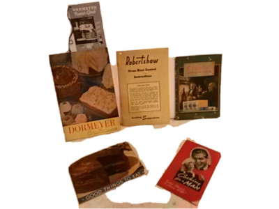 Dormeyer Cheese Kraft Robertshaw Arm Hammer A1 sauce recipes lot 5 1950s era
