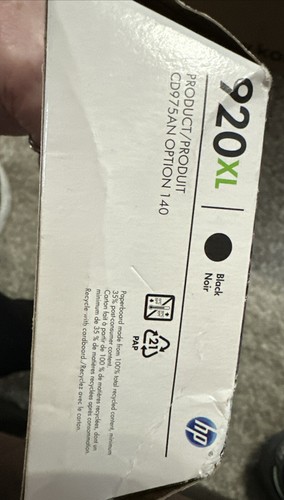 HP 920XL Black Ink Cartridge Sealed Expired 3/17 But Sealed - Picture 3 of 3