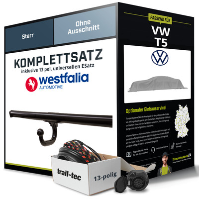 Anhängerkupplung WESTFALIA starr für VW T5 +E-Satz NEU ABE inkl. EBA