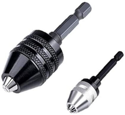 Drill Chuck Extension with Quick Change 1/4'' Hex Shank - Carbon Steel, 0.3-8mm C