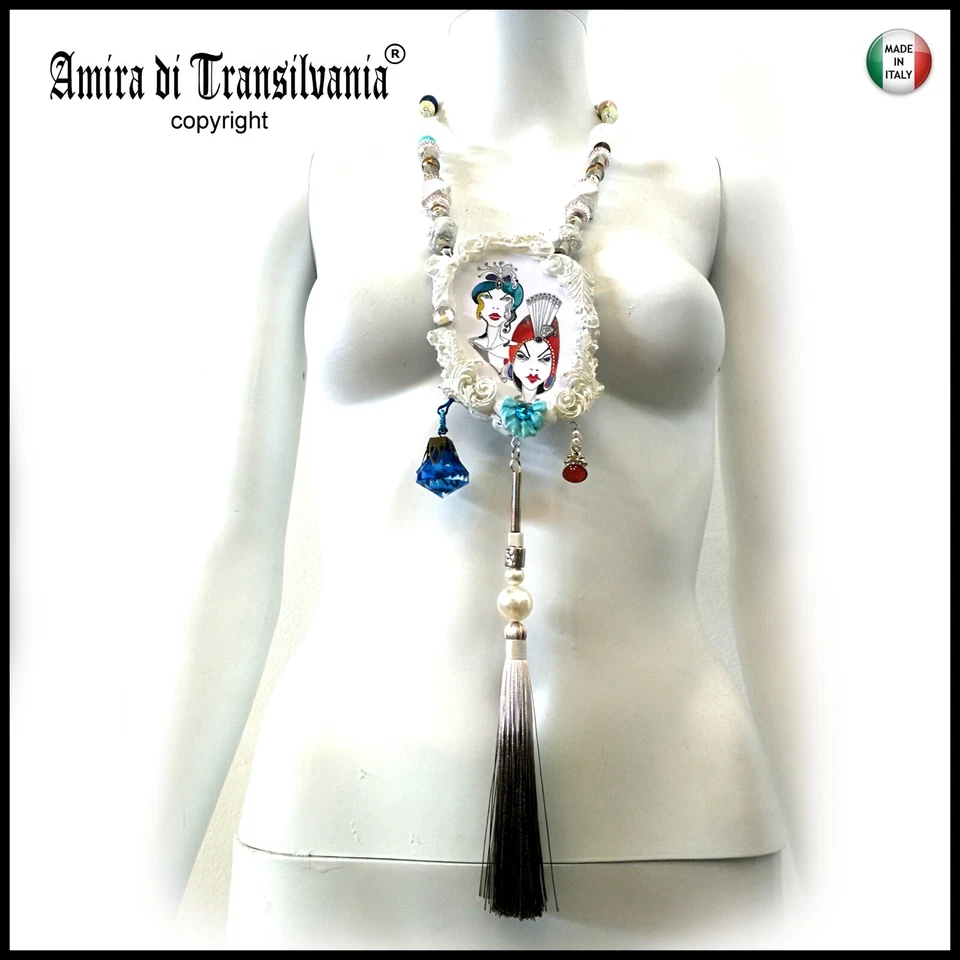 Art Deco Nuevo Diseño Libertad Lujo Collar Joyería Colgante Grueso Brutalista Foto 3 de 4