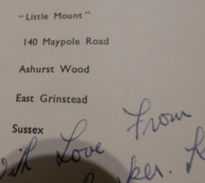 1960s  card little mount 140 maple road  ashurst wood east grinsted  sussex 