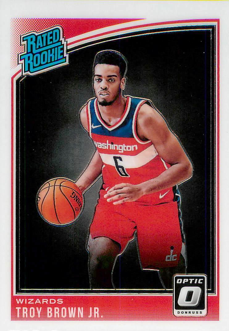 TROY BROWN JR 2018-19 Donruss Optic RATED ROOKIE RC #192 Wizards
