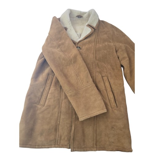 AUTUNNO Men's Suede Sheepskin Shearling Lamb Fur Coat Jacket S M Turkey - Picture 11 of 21