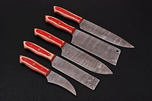 Couteau de chef en acier de Damas fabriqué à la main