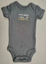 Baby Boy Nwot Carter's Preemie Gray Little Mister Fix It Bodysuit