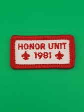 Honor Unit 1981 Award Patch Plastic Gauze Back BSA Scouts America NEW