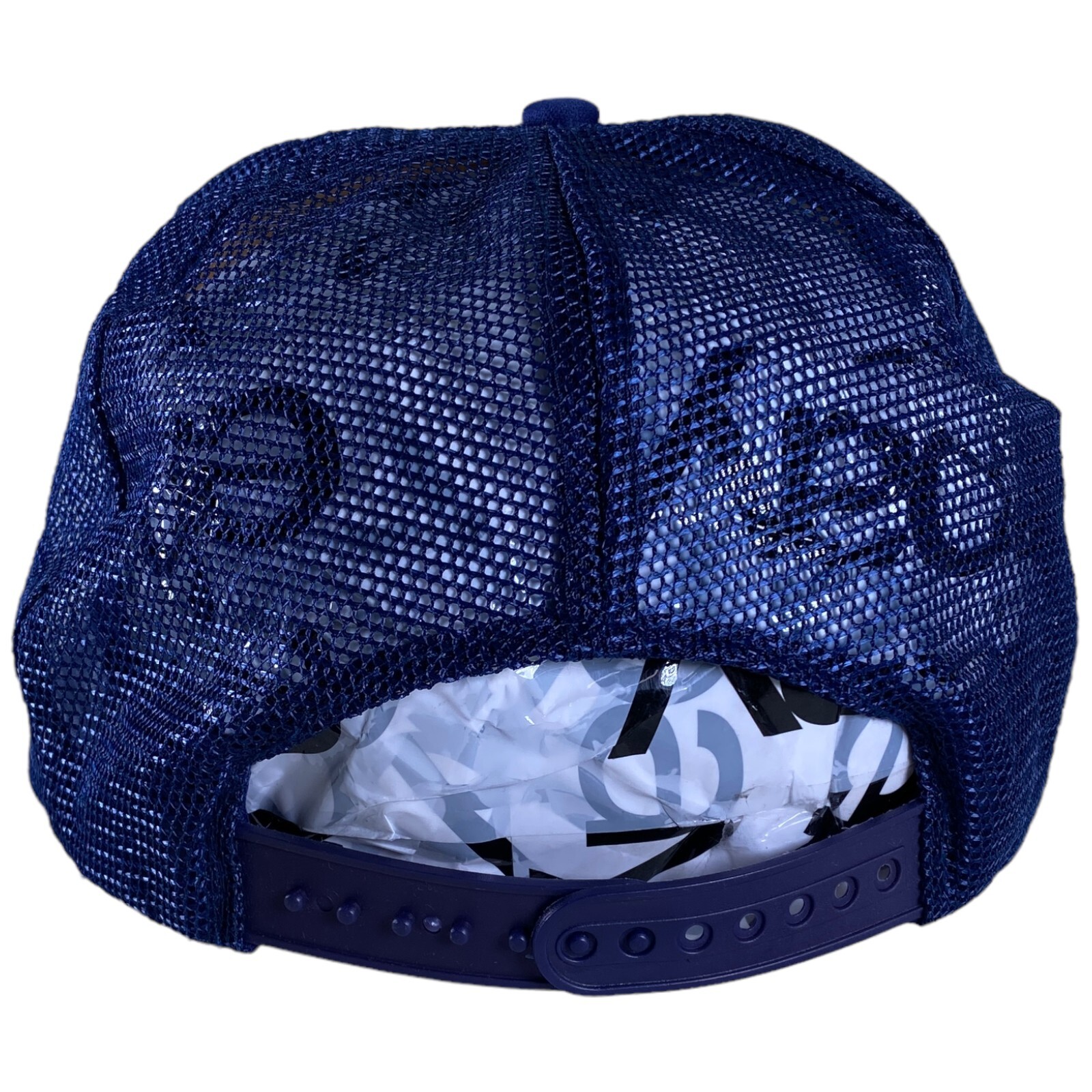 Sears You Can Count On Me Vintage Trucker Snapback Mesh Hat Blue White Cap NOS