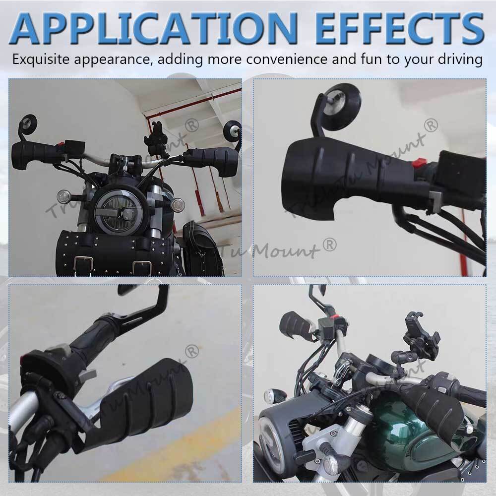 New Style Matte Black Hand Guards For Harley Touring Dyna Softail Honda Yamaha