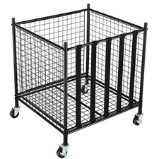 Rolling Sports Ball Storage Cart Garages Sports Equipment Organizer Lockable