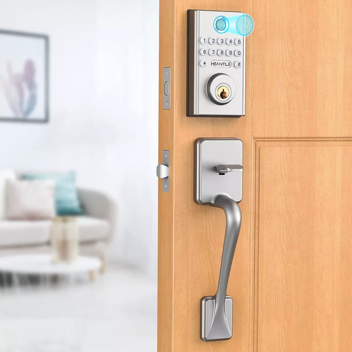 Keypad lock for exterior door sale