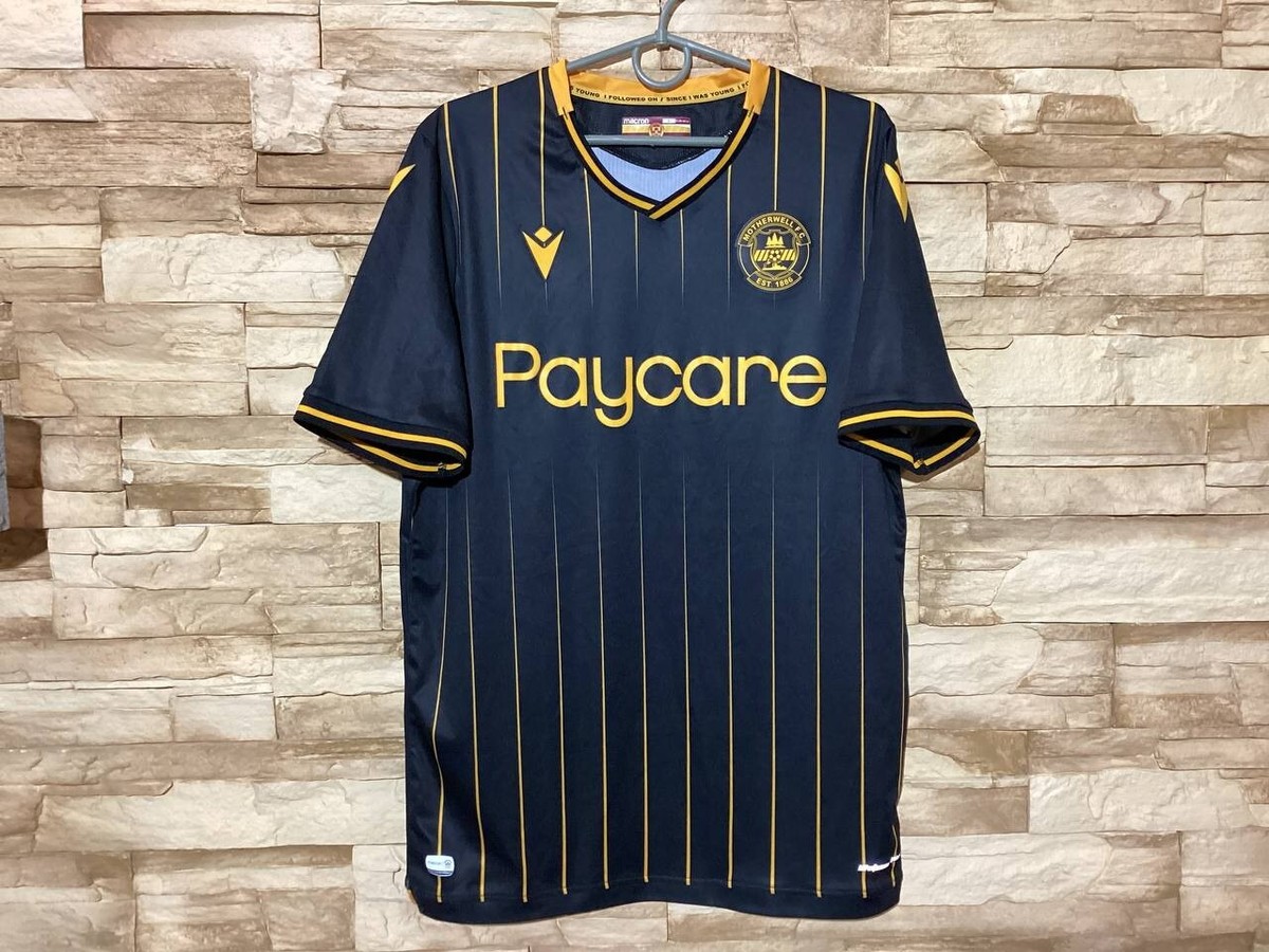 Maillot Motherwell FC Extérieur 2021-2022 - Macron Taille L - Noir - État Excellent