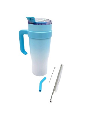 Exsivemy 40oz 1182ml Kaffeebecher to go Thermobecher Coffee Strohhalm Edelstahl
