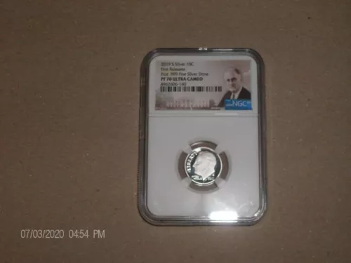 2019S Silver Dime PF70 NGC UCAMEO First Release.999 Fine Silver Portrait Holder