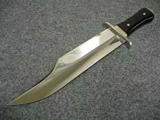 CUSTOM HANDMADE D2 TOOL STEEL HUNTING BOWIE KNIFE WITH MICARTA HANDLE & SHEATH