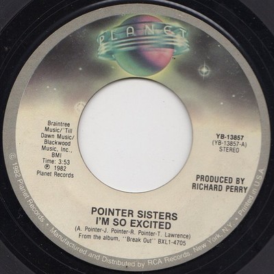 Pointer Sisters - I'm So Excited / Dance Electric (7'', Styrene, Ind)