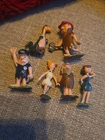 1960's Marx Flintstone Tinykins Figures Lot Of 6 VTG Flintsones