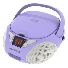 10W Portable CD Cassette AM/FM Radio Boom Box, Aux, Telescoping Antenna, AC/Batt