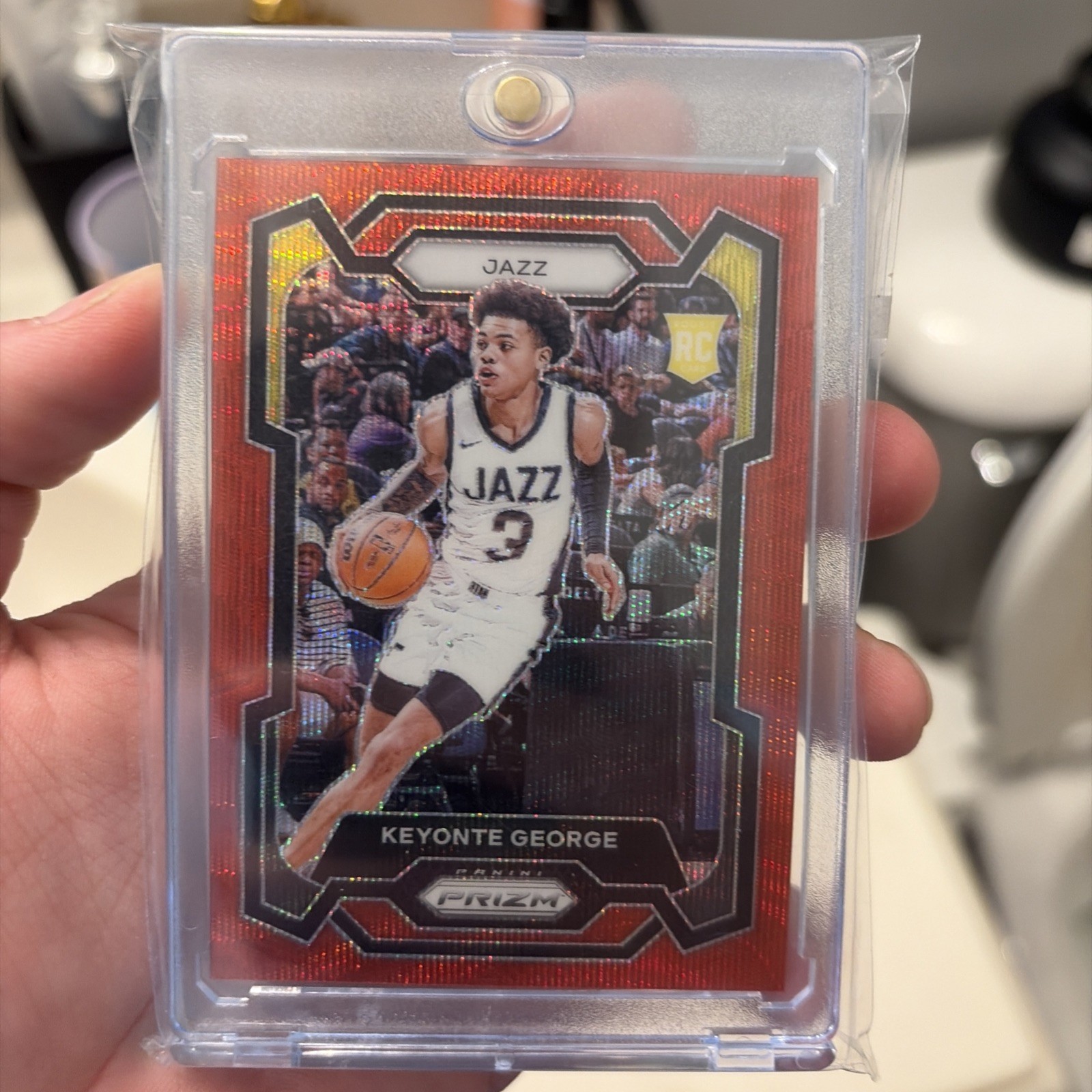2023-24 Panini Prizm Keyonte George #127 RC Rookie Red Ruby Wave
