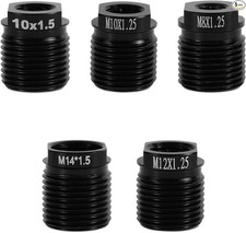 5pcs Gear Shift Knob Adapter Kit, Universal Aluminum Alloy Shifter Knob Thread A