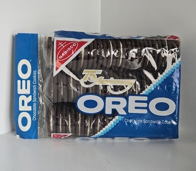 RARE! Vintage 1986 Oreo Sandwich Cookies 16oz Sealed Bag 75th ANNIVERSARY NOS!