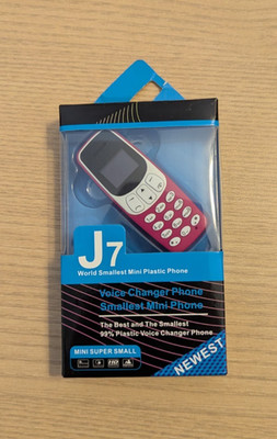 J7 World Smallest Mini Plastic Phone - Pink