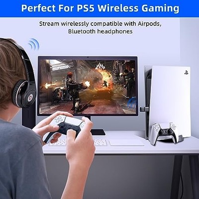 SMOF USB BLUETOOTH AUDIO ADAPTER WITH USB C CONVERSION ADAPTER FOR MULTIPLE PS4